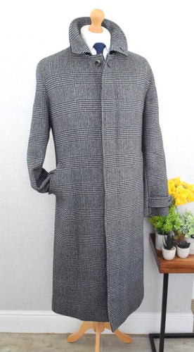 BURBERRY Cappotto grande nuovo PRIVATE WHITE VC Prince of Wales in cashmere taglia 5 42R 52R