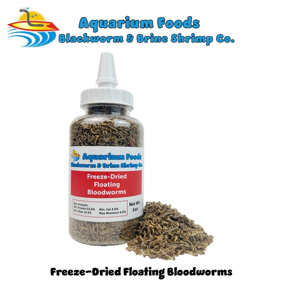 Freeze-Dried Floating Bloodworms, Tropicals, Marines, Discus, Carnivorous Plants - Image 1 of 4