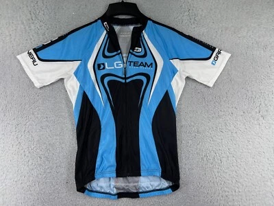 Louis Garneau Cycling Jersey Womens Medium Blue Black Full Zip LG Team Polyester - Image 1 of 4