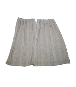 Vintage 2 Paneele 60er 70er Mid Century Modern MCM Plissee Plissee Vorhänge hellbraun USA - Bild 1 von 8