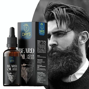 7 Tage 100% Ergebnis Bartöl für Männer glatt glänzend stärker Barthaar/30ml - Bild 1 von 8