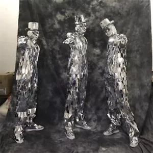 Mirror Clothing Suit Silver/Golden Stage Performance Popping Costume W/ Shoes - Picture 1 of 14