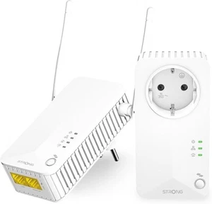 Kit Powerline Doble Toma PLC - PLC 600 Mbps + PLC WiFi 300 Mbps - Imagen 1 de 3