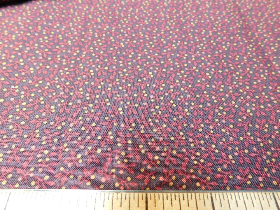 Quilting Fabric 21/2 Yds Blk w/ Red Branches by Faye Burgos for Marcus Bros. - Image 1 of 1