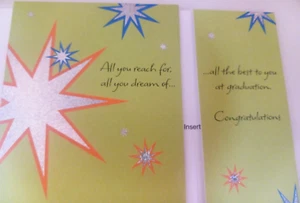 GRÜNES ABSCHLUSSGELD $ KARTE MIT STERNEN - Bild 1 von 2