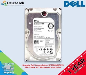 Seagate Dell Constellation ST3000NM0023 3TB 7200K 3.5" SAS Server Hard Drive - Afbeelding 1 van 16