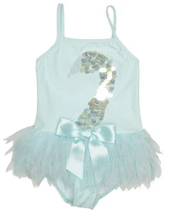 Biscotti Girl's UPF 50 One Piece Swimsuit Aqua (Swan) - Picture 1 of 2