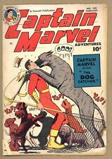 Captain Marvel Adventures 105 G+  Beck DOG COVER Billy Batson 1950 Fawcett U263