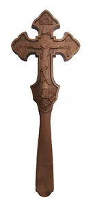 "Cruz de madera tallada ortodoxa a mano 8,66" - Imagen 1 de 8