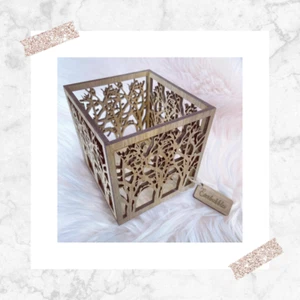 Baumlaterne aus Holz, rustikaler Teelichthalter, Kerzenhalter, Wohndeko - Bild 1 von 4