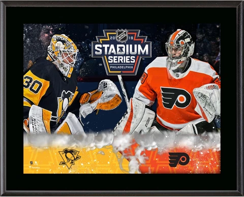 2019 Stadium Series Pittsburgh Penguins vs Philadelphia Flyers 10.5x13 Plaque Cover