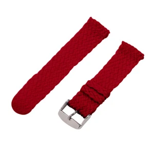 2 Piece Perlon Double Braided Nylon SS Watch Bands - Picture 1 of 16