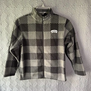 Threads 91 Full Zip Fleece Jacket Boys Size Medium 8/10 Grey Gray TCU Polyester - Picture 1 of 8