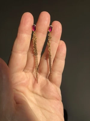 Brooke Gregson Ruby Waterfall 18k Yellow Gold Dangle Earrings OOAK - Image 1 of 4