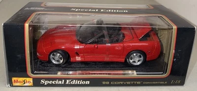 Chevrolet Corvette 1998 convertible edición especial rojo diecast 31846 Maisto Foto 1 de 4