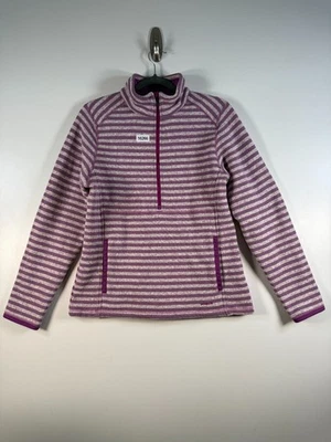Suéter Patagonia Better Para Mujer Media Cremallera Cuello Simulado Rayas Suéter Púrpura L 19x25 Foto 1 de 4