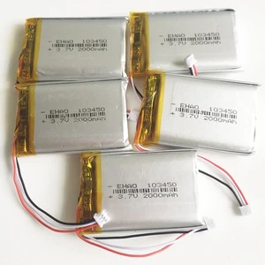 High quality 103450 3.7V 2000mAh LiPo Polymer Rechargeable Battery JST 3Pin 1.25 - Picture 1 of 12