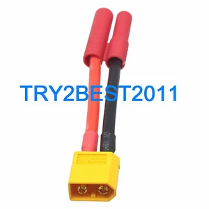 XT60 Male To HXT 4MM Female Bullet Connector / Adapter 12 Gauge Wire - Picture 1 of 1