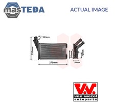 09006055 HEATER RADIATOR EXCHANGER LHD ONLY VAN WEZEL NEW OE REPLACEMENT