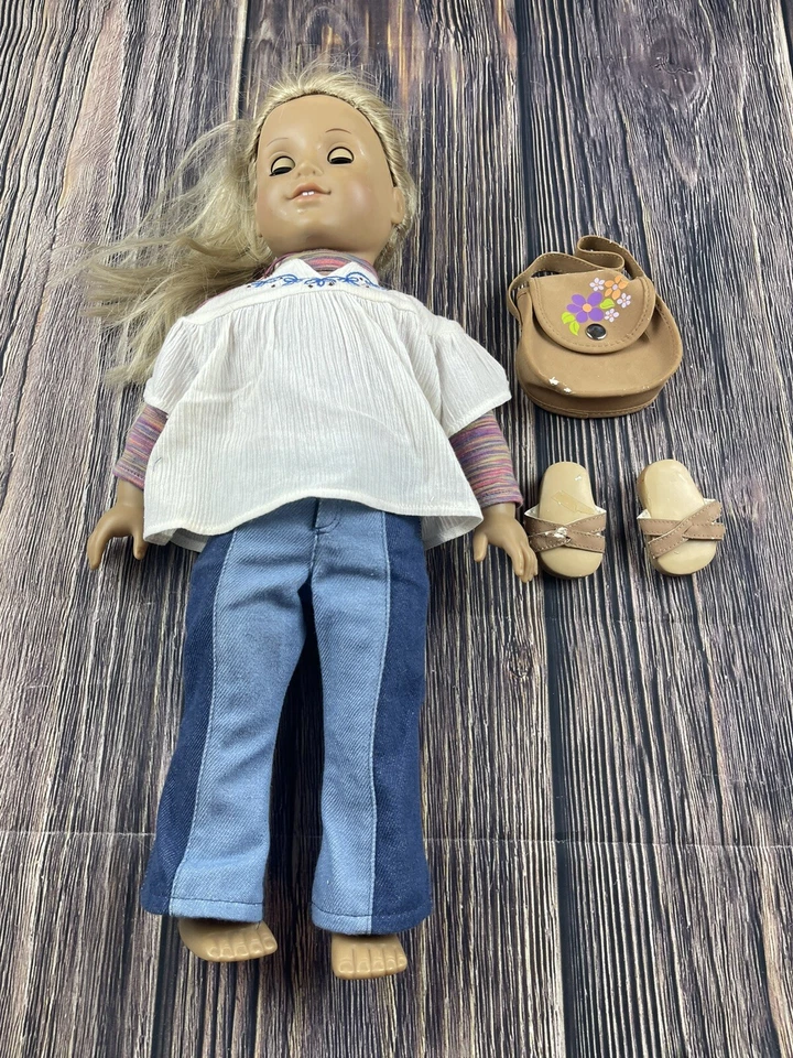 Vintage American Girl Doll Pleasant Company Julie Albright W Shoes Purse - Image 1 of 4