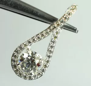 1.37 Ct Champagne Diamond Solitaire 6 x 6 mm Round Cut Certified Pendant SEE VDO - Picture 1 of 6
