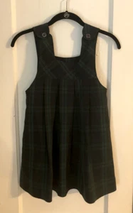 Schoolbelles Tunic Jumper 0121 Navy/Green Plaid size 7 gently worn - Picture 1 of 4