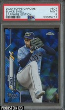 2020 Topps Chrome Sapphire Edition #507 Blake Snell Tampa Bay Rays PSA 9 MINT
