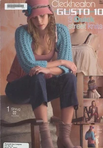 Cleckheaton Knitting Pattern #349 3 Quick Street Knits - Shrug Cardigan Poncho - Picture 1 of 3