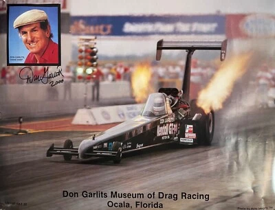 PÓSTER VRHTF VINTAGE COOL NHRA "MODR FIRMADO POR BIG DADDY DON GARLITS LG 22"x 28" Foto 1 de 4