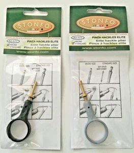 Stonfo Elite Hackle Pliers, Fly Tying Tool - Foto 1 di 4