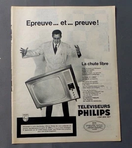 PUB PUBLICITE ANCIENNE ADVERT CLIPPING 310817/ TELEVISEURS PHILIPS LA CHUT LIBRE - Imagen 1 de 1