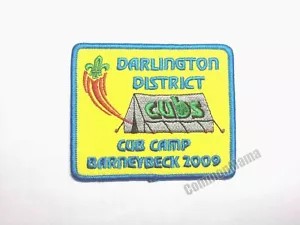 BSA Darlington District CUB Camp 2009 Scouts Sew Iron On Embroidered Patch - Picture 1 of 1