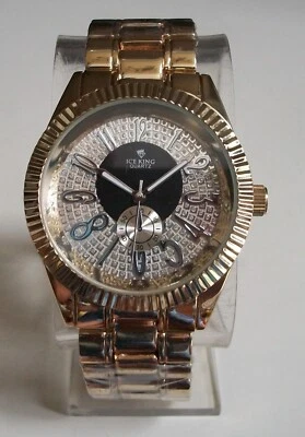 Reloj informal elegante de moda con acabado dorado para hombre Foto 1 de 4
