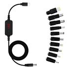 Adjustable USB toDC Power Cord with 10 Conversion Heads for Router