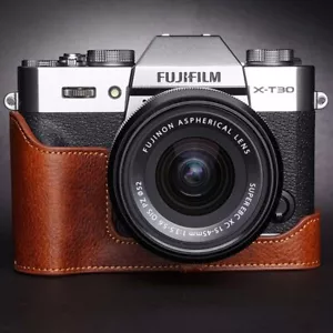 Handmade Leather Camera Half Cover Protection Case Base For Fujifilm X-T30 ii - Picture 1 of 19