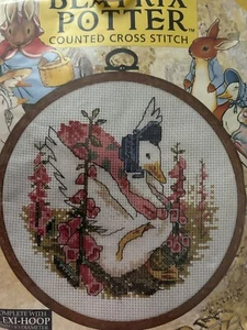 Beatrix Potter. Jemima Puddleduck Counted Cross Stitch Kit. New. Flexi-Hoop - Picture 1 of 3