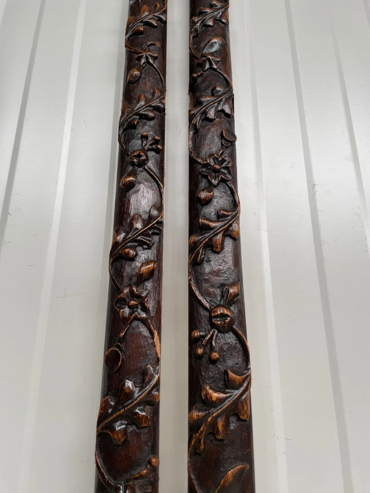 A Beautiful Pair of LARGE  Highly carved Pieces / pediments 35.51 inch high - Image 1 of 4