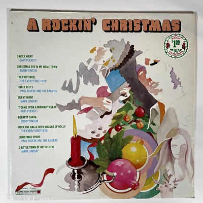 A ROCKIN' CHRISTMAS Vinyl LP in SHRINK 1974 Gary Puckett Everly Bros Revere EX - Image 1 of 4