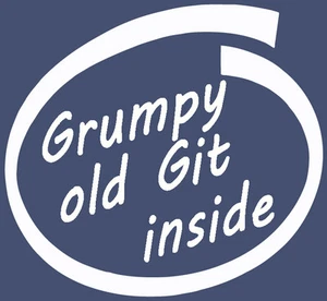 Grumpy Old Git Inside Bumper Sticker Vinyl Laptop car van window stickers - Picture 1 of 2