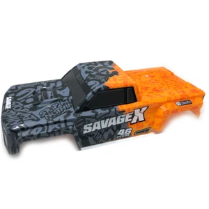 HPI 160104 Sportcab Painted Truck Body Grey/Orange : Savage X / 4.6 / GT-6 - Picture 1 of 1