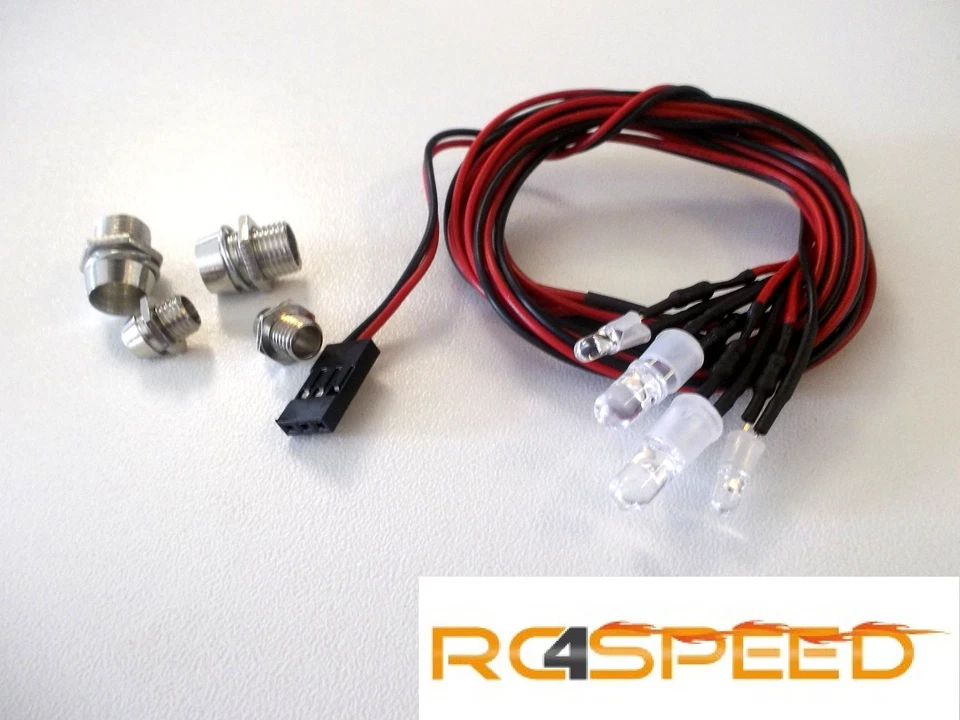 1x4er Set  Led Lichter, Scheinwerfer für RC Cars 5mm - Bild 1 von 1