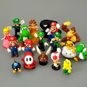 6-18Pcs/Set Super Mario Bros PVC Action Figure Toys Dolls Model Set Luigi Yoshi - Picture 1 of 9