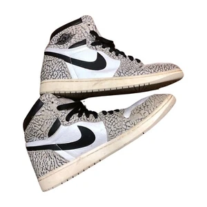 Nike Air Jordan 1 Retro High Men Size 12 DZ5485 052 Grey Muslin Black White Shoe - Picture 1 of 7