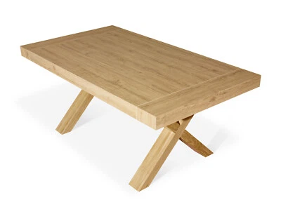Modern Rectangular Extendable Table Oak Design Kitchen Studio - Image 1 of 4