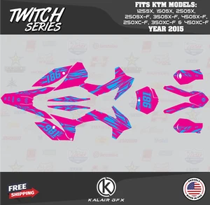 Graphics Kit for KTM 125SX, 150SX, 250SX (2015) Twitch Series - Magenta - Imagen 1 de 6