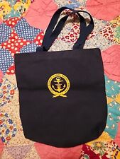 Navy Marine Corps Relief Society 12" L x 11.5" Navy Blue Canvas Tote Bag