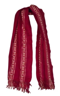 Traditional Indian Cotton Blend Dupatta Scarf Shawl Geometric Patterns - Image 1 of 4