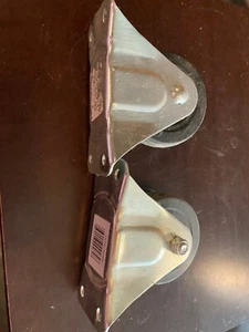 4" Rubber Rigid Plate Caster 225lb Load Capacity, Lot x2pcs NEW! - Picture 1 of 7