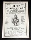 1906 Old Magazine Print Ad Dietz Motor Lamps Cold Blast For Use On Heavy Cars