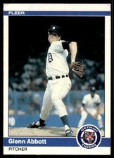 1984 Fleer Glenn Abbott Baseball Card Detroit Tigers #74
